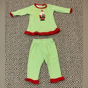 🎉 GUC! 🎉 Squiggles 0-3M Holiday Santa Outfit